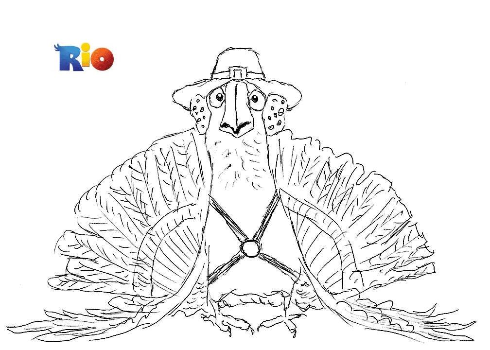 coloriage rio l oiseau ebahie